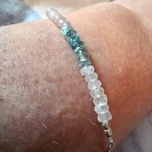 Aquamarine & Quartz Bracelet